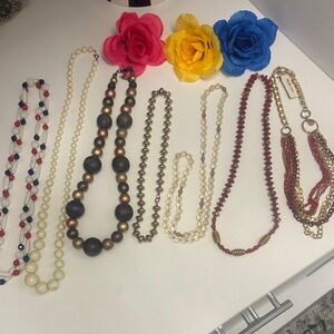 Vintage Beaded Necklaces Lot
